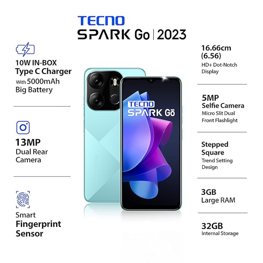 Techno spark G0 2023 (3+32Gb)Endless Black