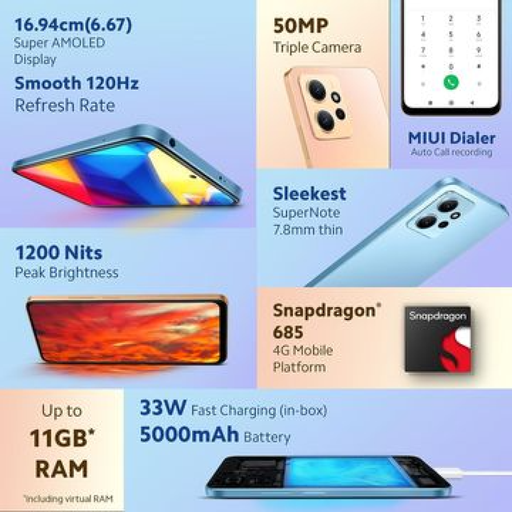 Redmi Note 12 6+128Gb Ice Blue