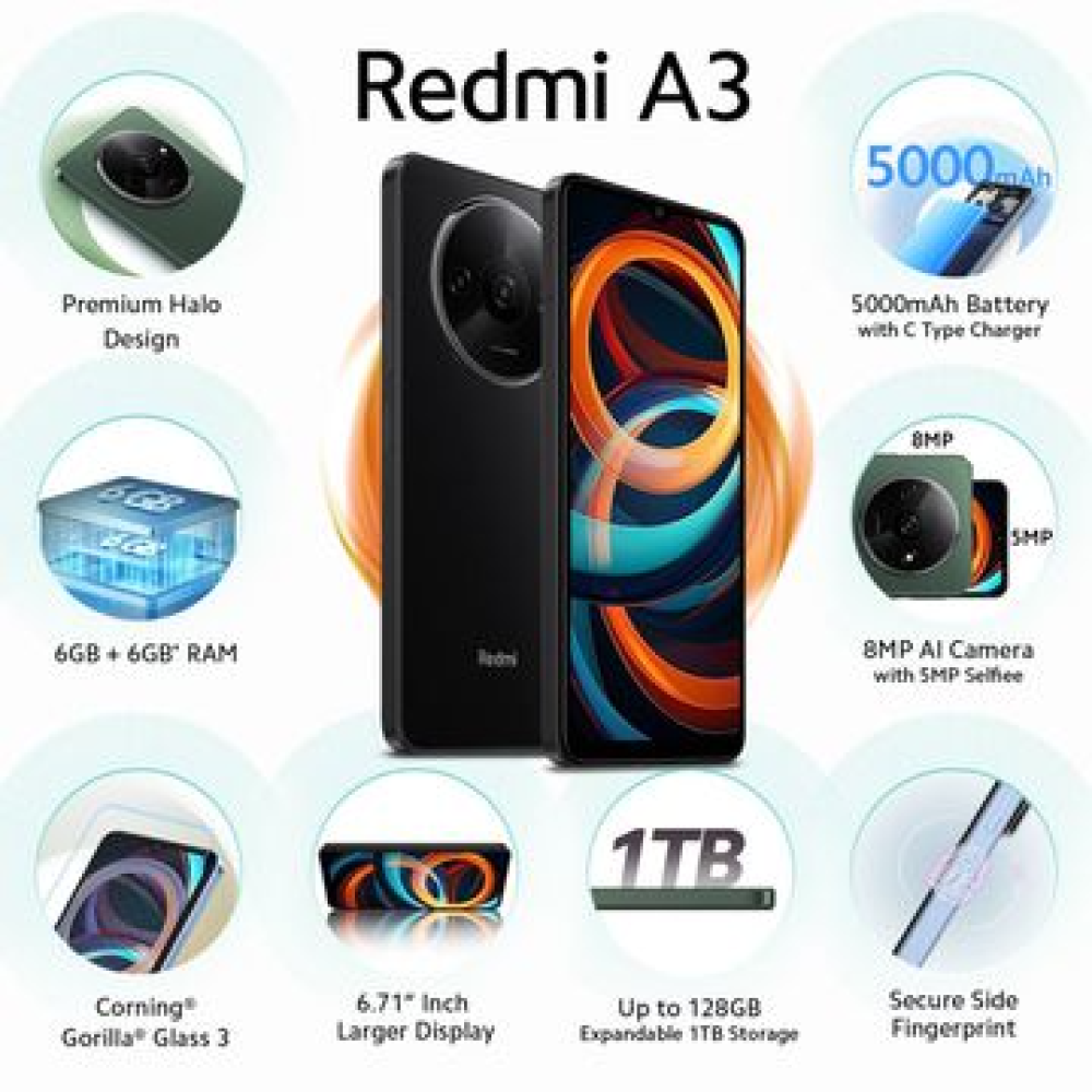 Redmi A3 (4+128Gb) Midnight Black