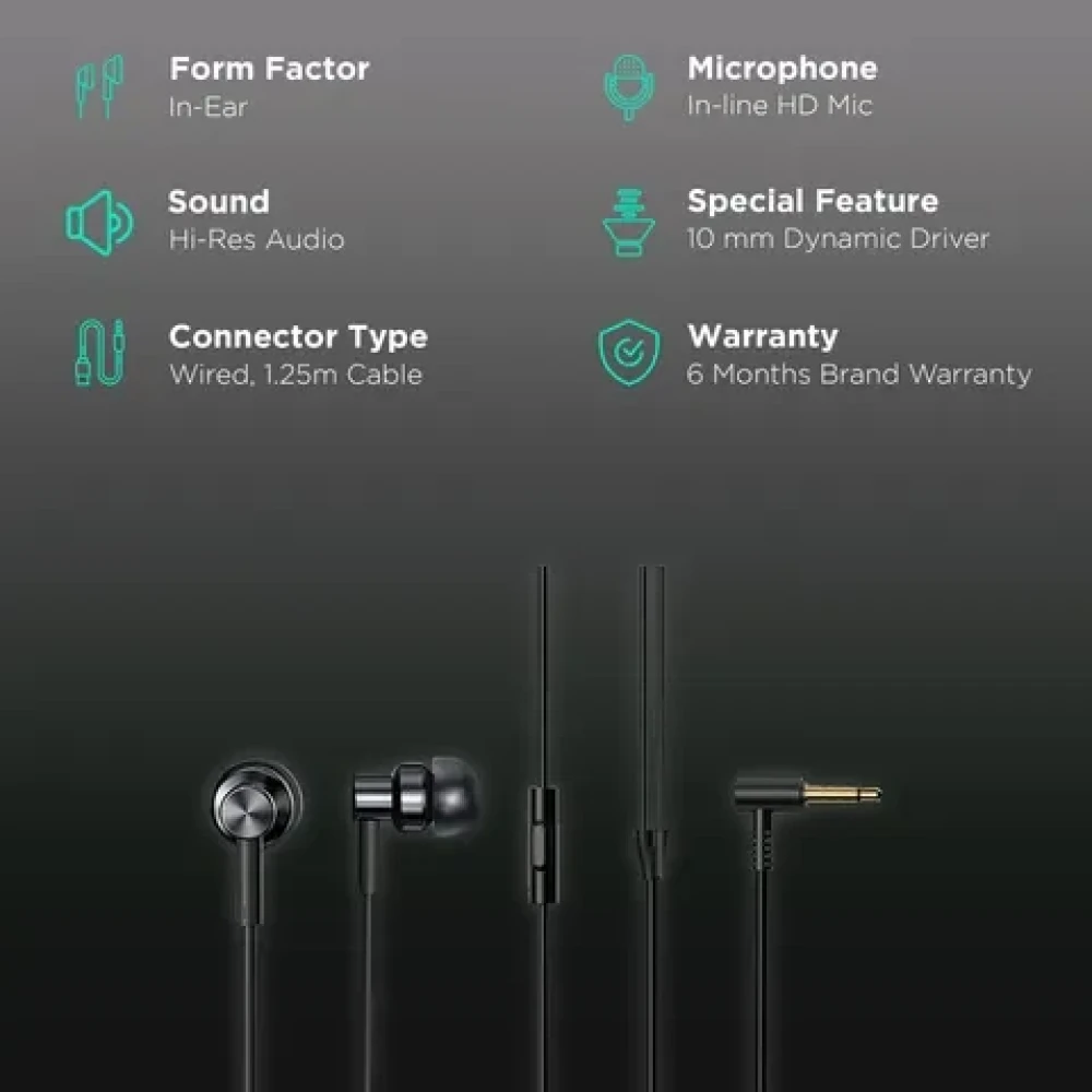 Redmi Dynamic Bass Earphone With Mic