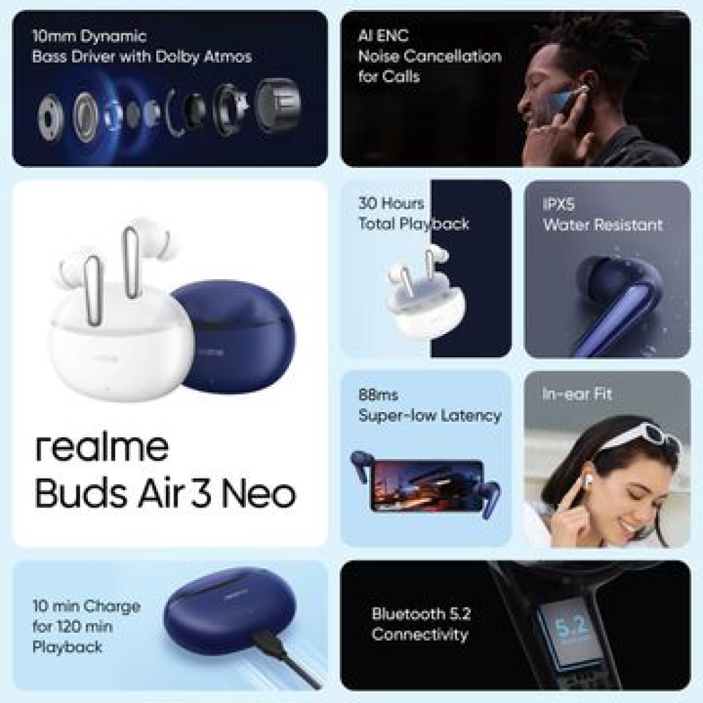 Realme Buds Air 3 Neo - Blue